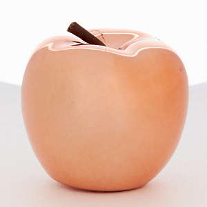 Фигура декоративная 6х6,5см Яблоко розовое золото керамика 000000000001209232