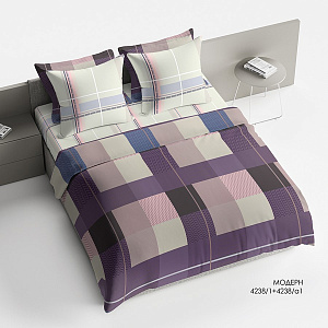 КПБ Сем Браво Сатин хлопок100%,125 г/м.м351.20.05SB рис.4238-1+4238а-1 Модерн 000000000001186472