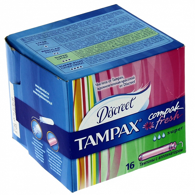 Гигиенические тампоны Compak Fresh Super Duo TAMPAX, 16 шт. 000000000001026323