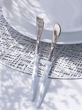 Набор столовых ножей 2шт LUCKY Modern белый/серебро нержавеющая сталь 000000000001212632