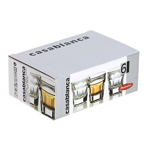 CASABLANCA Набор стаканов для ликера 6шт 36мл PASABAHCE стекло 000000000001008430