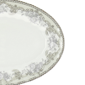 Овальное блюдо Платиновый вензель Porcelaine Czech Gold Hand s.r.o., 26 см 000000000001136178