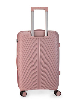 Чемодан на колесах L (48х30х75см) молния розовый PP 000000000001226542