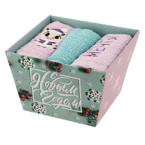 Набор полотенец "Исполнения мечты" 30х30см-3шт, 100% хлопок 340гр/м2 5013757 000000000001202334