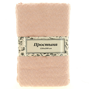 Простыня жаккардовая Миссони 150х200см хлопок100%  розовый Индия  C040008 000000000001190032