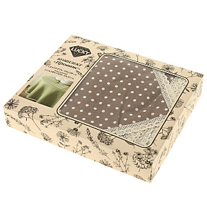 Комплект "Прованс" скатерть150*240см + 4 салфетки 43*43см100% ПЭ,в горох E020116 000000000001177448