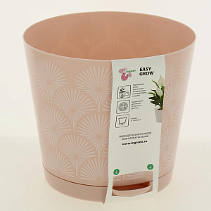 Горшок для цветов Easy Grow D 160 с прикорневым поливом 2 л Розовый сад ING47016РС 000000000001191664