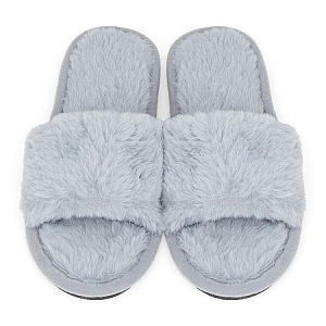 Туфли домашние-тапки р.36-37 LUCKY серый искусственный мех полиэстер 000000000001187767