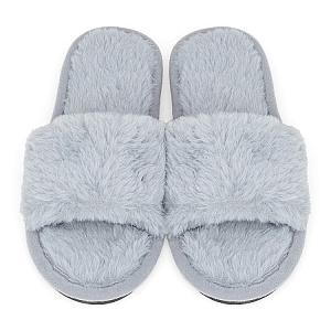 Туфли домашние-тапки р.36-37 LUCKY серый искусственный мех полиэстер 000000000001187767