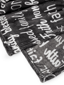 Плед 150x200см LUCKY Газета графит флис полиэстер 000000000001219026