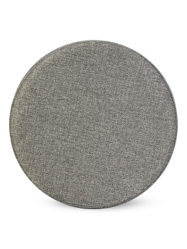 Пуфик складной 38х33см круглый серый велюр 000000000001226425