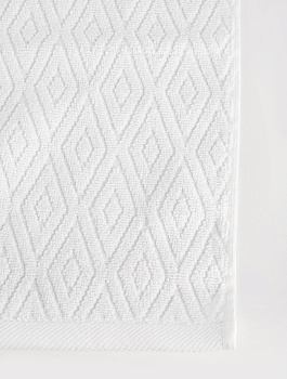 Полотенце махровое 30х60см СОФТИ Ромб белый хлопок 100% 000000000001214680