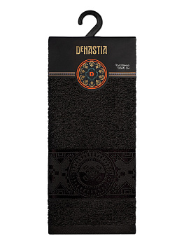 Полотенце 50х90см DE'NASTIA ТАЛИСМАН 1 черный хлопок-100% 000000000001215344