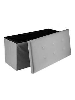 Пуфик складной 76х38х38см прямоугольный серый велюр 000000000001226416