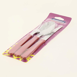 Набор столовых приборов 3 предмета TRAMONTINA красный нержавеющая сталь 000000000001205499