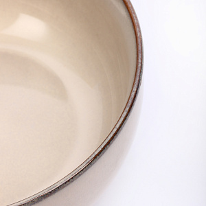 Салатник 22см глубокий бежевый глазурованная керамика 000000000001213947