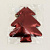 Новогоднее подвесное украшение Блестящая красная елка из полиуретана 8x1,5x9см 81432 000000000001201831