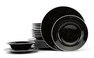 Набор столовой посуды 19 предметов TULU PORSELEN Lale with gold rim фарфор 000000000001212895