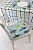 Подушка на стул DeNASTIA Коллекция"Кактусы"33x38x38см,100%хлопок/30%полиэстер,голубой/белый P111180 000000000001202707