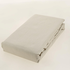 Проcтыня 210x240см DE'NASTIA молочный 100%хб сатин C010838 000000000001204364