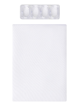 Шторка для ванной 200x180см DE'NASTIA водоотталкивающая пропитка белый полиэстер 000000000001214397