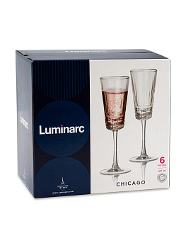 ЧИКАГО Набор бокалов для шампанского 6шт 140мл LUMINARC стекло 000000000001229573