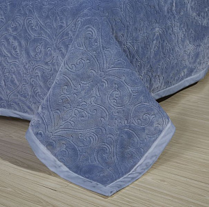 Плед 220*240 Альбина(Цвет-Индиго лайт)верх:100%Велсофт,низ:70%Хлопок/30%Вискоза.Наполнитель:100%экофайбер.SR56-202-2.2 000000000001200032