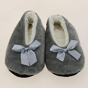 Туфли домашние (тапки) однотон серый р.35-37 100%пэ J000076(35-37) 000000000001192952