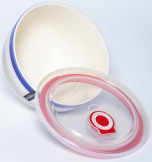 Салатник 14см/750мл ELRINGTON АЭРОГРАФ Лазурный день с крышкой керамика 000000000001210594