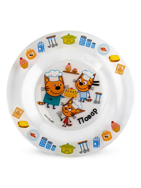 Тарелка 19,5см ND PLAY Три кота Профессии стекло 000000000001224692