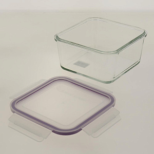 Контейнер Eley квадратный 1030мл. из жаропрочного боросиликатного стекла. Крышки Air Lock обеспечивают полную герметичность контейне 000000000001189866
