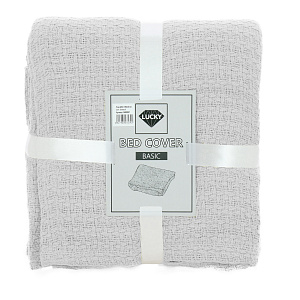 Плед 150х200см LUCKY BASIC серый хлопок 000000000001214666