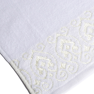 Полотенце махровое 100х150см LUCKY Итальянский бордюр айвори хлопок 100% 000000000001212839