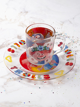 Тарелка 19,5см ND PLAY Поп Тролли 2 стекло 000000000001203144