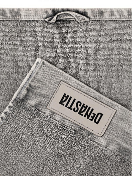 Полотенце махровое 40х60см DE'NASTIA Джинс эффект серый хлопок-100% 000000000001214340