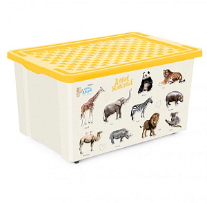Детский ящик для хранения Обучайка Животные X-Box Little Angel, 57л 000000000001153988