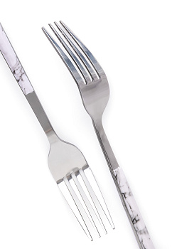 Набор вилок 2шт LUCKY мраморная ручка нержавеющая сталь ABS пластик 000000000001210808