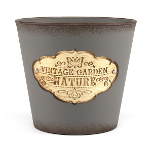 Кашпо 13х12см Garden Стакан микс пластик/металл 000000000001216368