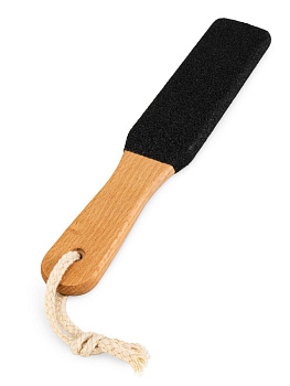 Терка для ног 25,3х4см деревянная ручка в ассортименте бук/карбид кремния 000000000001229376