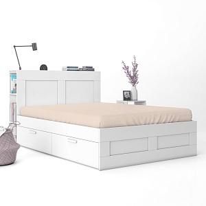 Простыня на резинке 180х200х25см LUCKY бежевая поплин хлопок 100% 000000000001216618