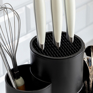 Подставка для кухонных принадлежностей 23x20x11см DE'NASTIA черный полипропилен 000000000001218802