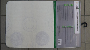 Коврик для ванной комнаты, 50*80 см, акрил, Chequers, white, IDDIS, 432A580I12 000000000001161395