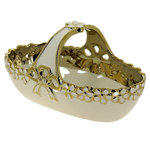 Корзинка сервировочная фарфор 28х16,5х14см белая упаковка Bowknot club Balsford 147-31007 000000000001194018