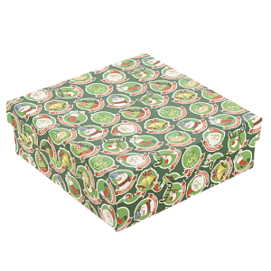 Коробка подарочная 15x15x5см РУТАУПАК Праздничный Круговорот квадратная 000000000001208370