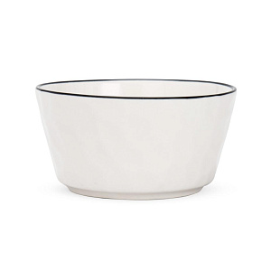 Салатник 450мл с черной каймой фарфор DXW015 000000000001225772