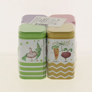 Банка для специй Веселые овощи, металл 000000000001184523