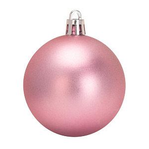 Декоративное украшение Набор шаров 6шт 6см серия Бургунд микс пластик 000000000001224136