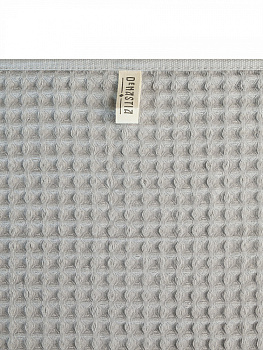 Полотенце вафельное 50x90см DE'NASTIA для бани/сауны 300гр светло-серый хлопок 000000000001228559