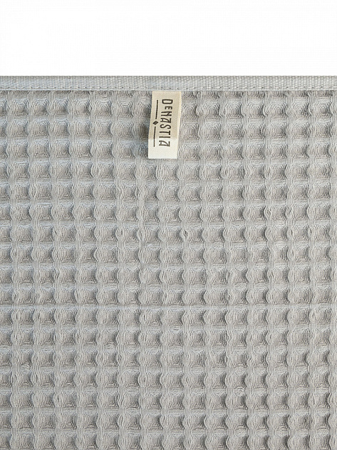 Полотенце вафельное 50x90см DE'NASTIA для бани/сауны 300гр светло-серый хлопок 000000000001228559