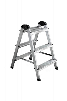 Стремянка двухсторонняя 4-х ступенчатая 16х46,5х94см PERILLA алюминий 000000000001205961